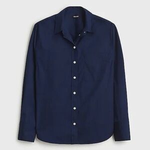 Madewell Relaxed Button-Down Shirt Navy Blue